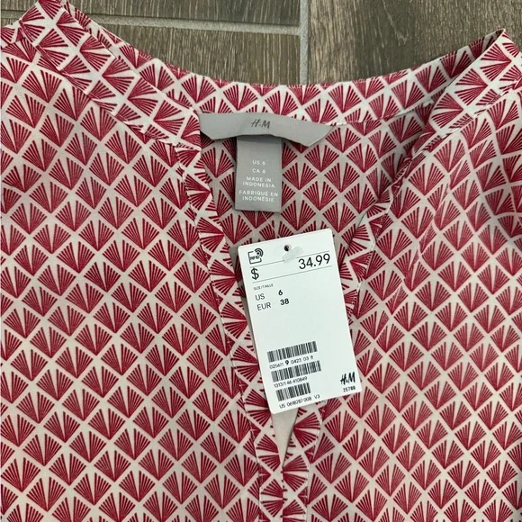 H&M Red Midi Dress - Picture 4 of 7